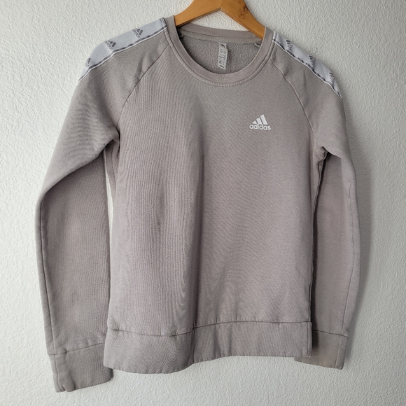 Adidas Women's Gray Tiro Tape Crewneck Sweatshirt Size XS | Athleisure Active - Picture 3 of 8